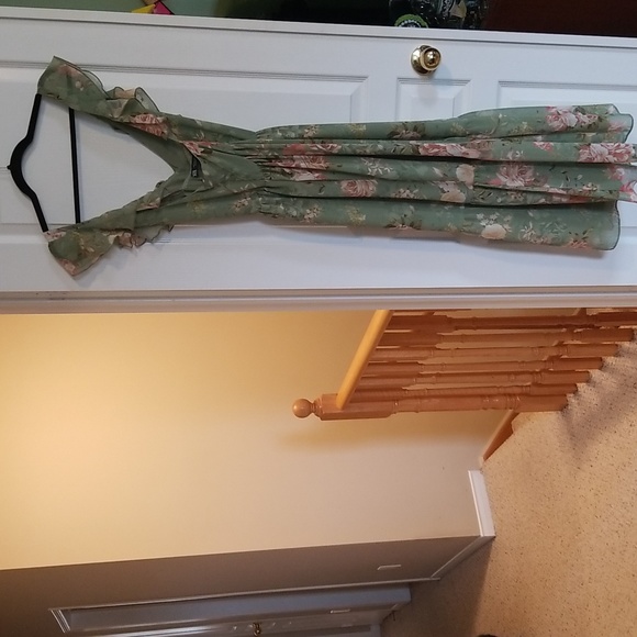 Zara Long flower print dress size large - Picture 2 of 2